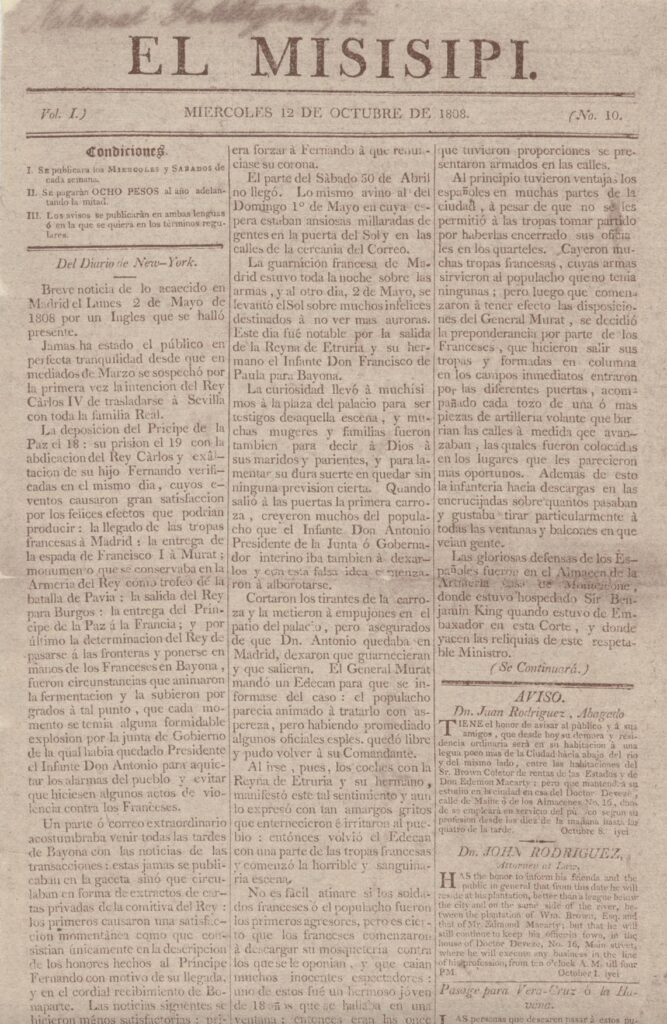 Facsimile of a newspaper