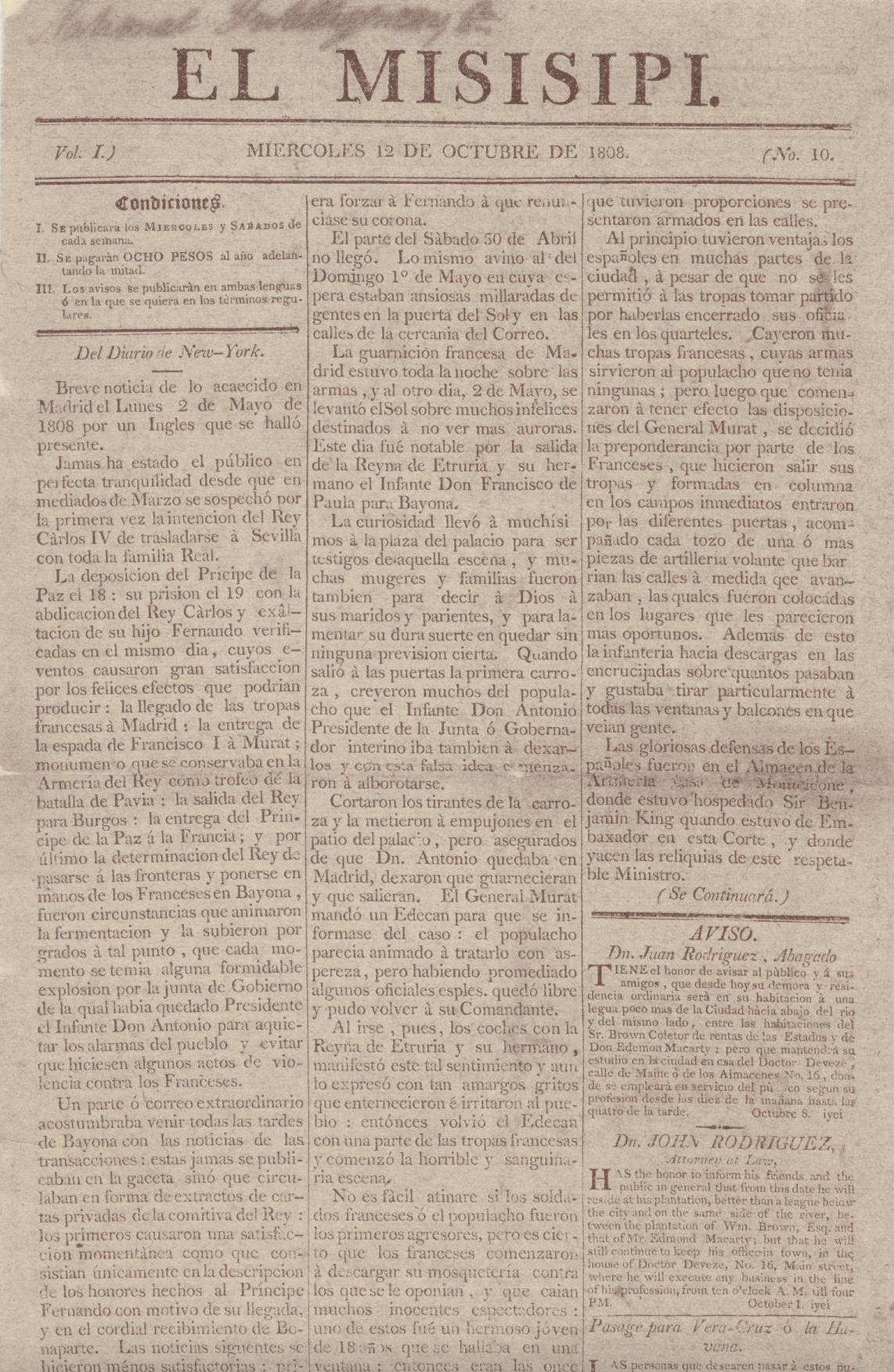 Facsimile of a newspaper