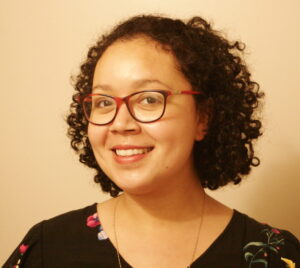 Headshot of a woman wearing glasses